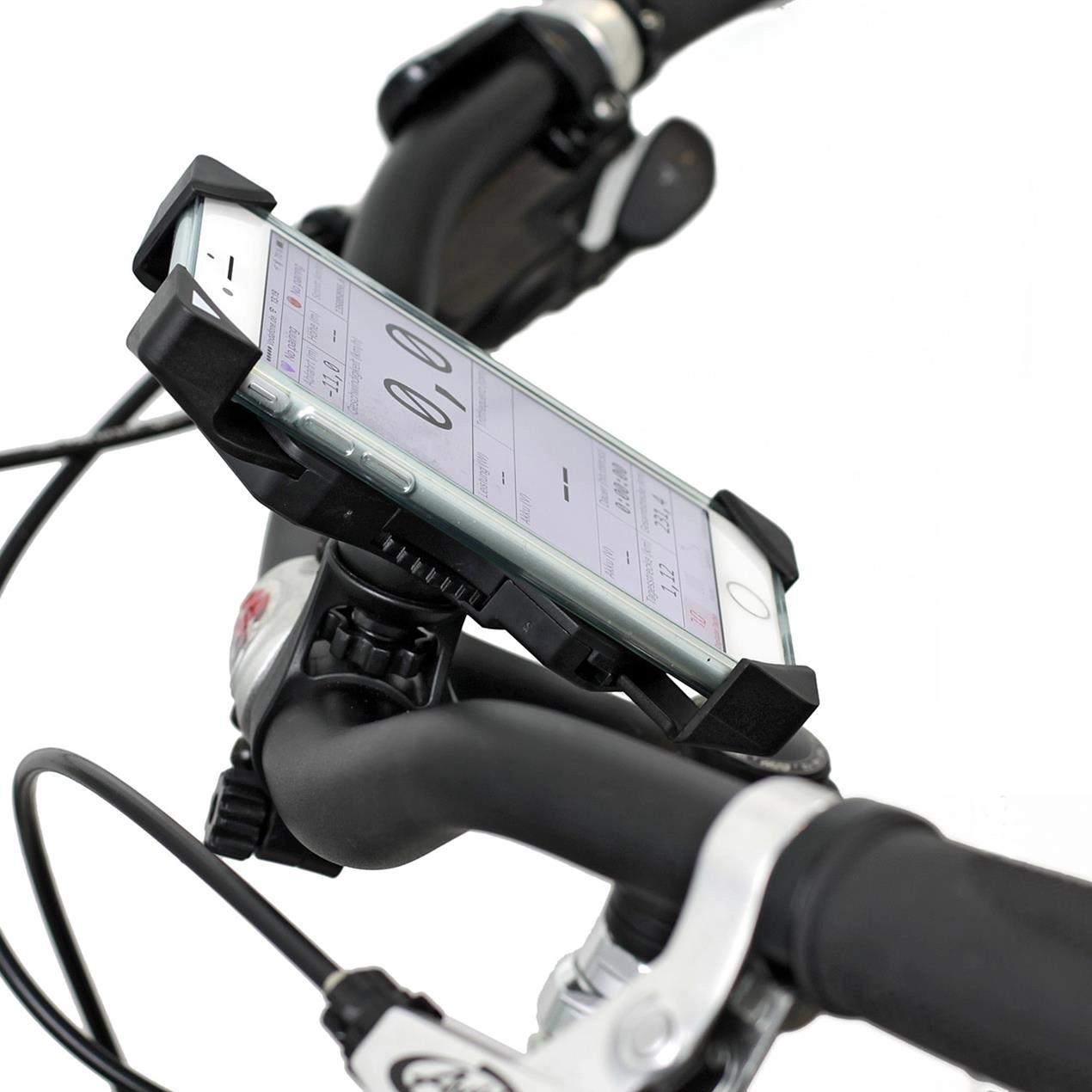 Smartphone-Halterung und Zusatzakku am Mountainbike - MTB Münster